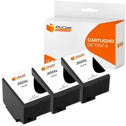 Pccom Essential Epson 202xl Cartucho Tinta Compatible Negro Pack 3