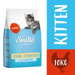 Smilla 10 kg pienso para gatos: ¡10 % de descuento! - Young Sterilised con ave