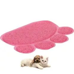 ZooVenture Alfombrilla para arenero gatos - Antideslizante, antidispersión - Rosa