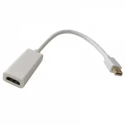 3Go Cable Adaptador MiniDisplayPort a HDMI Macho/Hembra 15cm Blanco