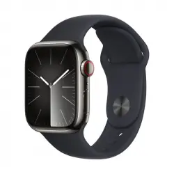 Apple Watch Series 9 GPS + Cellular 45mm Grafito Caja de Acero Inoxidable con Correa Deportiva Medianoche M/L