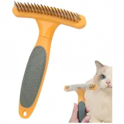 IntiMeg Cepillo de aseo extensible para perros y gatos - Naranja
