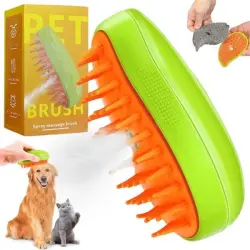 IntiMeg Cepillo de vapor 3 en 1 para perros y gatos - Una pieza