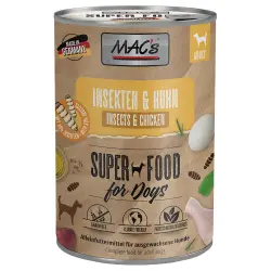 MAC's comida húmeda con insectos para perros 6 x 400 g - Insectos y pollo