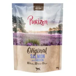 Purizon pienso para gatos - Formato de prueba - Kitten salmón con pollo - 400 g