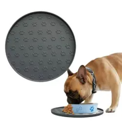 UAMLY Alfombrilla de silicona para comida de mascotas - Gris