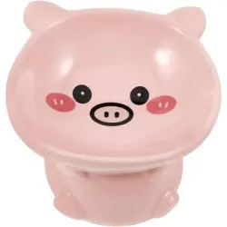 UAMLY Cuenco de cerámica para gatos (cerdito rosa) - 1 pieza