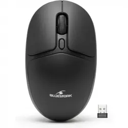 Bluestork Office 25 Ratón Óptico Inalámbrico 1600 DPI Negro