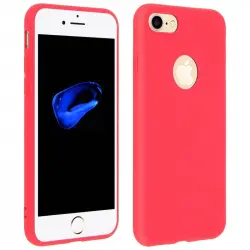 Forcell Soft Touch Funda de Silicona Roja para iPhone 7 / 8