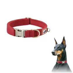 FurryFusion Collar para perro de algodón y lino - L