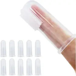 HausPets Juego de 12 cepillos de silicona suave para dedos, perros gatos - Artículo 1