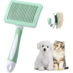 Pawffee Cepillo verde que quita subpelo, nudos y pelo muerto de mascotas - 1 pieza