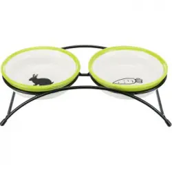 Trixie Set De Comederos Blanco/verde