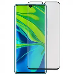 Avizar Protector Cristal Templado Negro para Xiaomi Mi Note 10 Lite