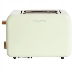 Create Toast Retro Tostadora Diseño Retro 2 Ranuras 850W Verde Pastel