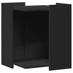 Mueble Arenero Para Gatos Madera Ingeniería Negro 42x42x51 Cm Vidaxl
