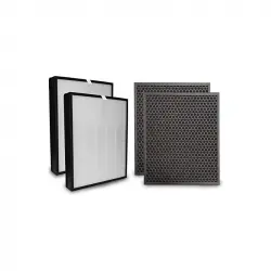 Noaton Set 2 Filtros de Repuesto Hepa + 2 Carbón Compatible con Philips Ac3256/10, Ac3259/10