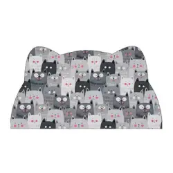 UAMLY Alfombrilla para comederos y bebederos de gato (A) - Gris 40*60cm