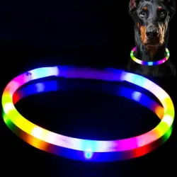 UAMLY Collar luminoso recargable para perros - L