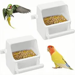 ZooVenture Comederos colgantes para jaulas de pájaros para loros - 2 piezas