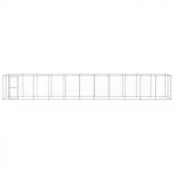 Perrera De Exterior | Jaula Para Perro | Parque Para Mascotas De Acero Galvanizado 26,62 M² Cfw783952