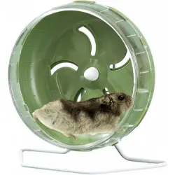 ZooVenture Rueda de ejercicio silenciosa para animales pequeños - Verde
