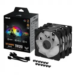 ASUS TUF Gaming TR120 ARGB Reverse Fan Triple Pack Ventilador Suplementario 120mm Negro