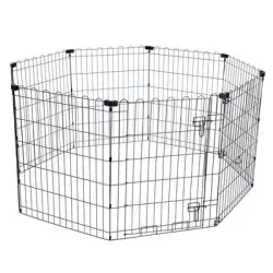 Corral metálico TIAKI para cachorros - Talla M: 8 paneles à An 61 x 76 cm (An x Al)