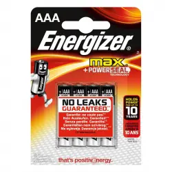 Energizer Max Powerseal Pilas Alcalinas AAA LR03 4 Unidades