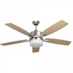 Fabrilamp Menfis Ventilador de Techo con Luz y Mando 80W Haya