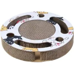 HausPets Alfombrilla rascadora cartón gatos pista bolas, interior/exterior - MultiUna pieza de color 1Una pieza33x33x5,5cm