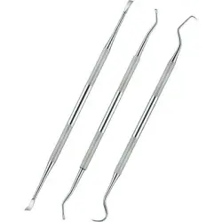 HausPets Juego de 3 herramientas dentales perros gatos, acero inoxidable - Artículo 1