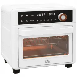 Homcom Horno Eléctrico Multifunción De Sobremesa 13l 1200w 33,5x32x32,5cm Blanco