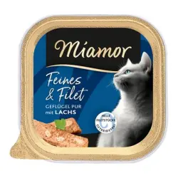 Miamor Feines & Filet 16 x 100 g - Ave pura y salmón