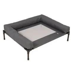 Sofá TIAKI Sun para perros - L: 91 x 76 x 18 cm (L x An x Al), gris claro / gris oscuro