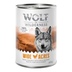 Wolf of Wilderness 6 x 400 g - Wide Acres, con pollo