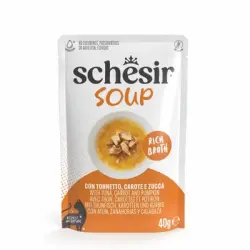 0.04 KG 40 g Schesir Atún con Calabaza Grain Free en Sopa sobre para gatos