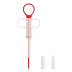 FurryFusion Dispensador de medicamentos perros gatos, paquete 2 unidades - rojo
