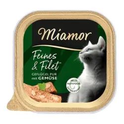 Miamor Feines & Filet 16 x 100 g - Ave pura y verduras