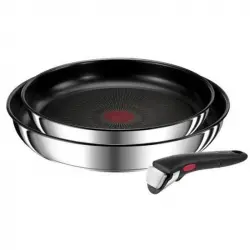 Tefal Ingenio Emotion Set de 2 Sartenes de Aluminio 22/26cm + 1 Mango Aptas para Inducción