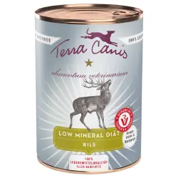 Terra Canis Alimentum Veterinarium Dieta Baja en Minerales 6 x 400 g - Venado