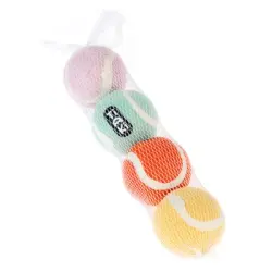 TIAKI juego de pelotas de tenis para perros - 4 unidades, aprox. 6,3 cm (Diám)
