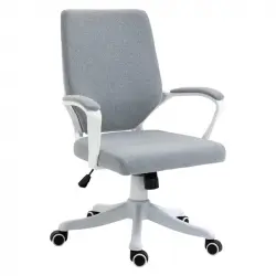 Vinsetto Silla de Oficina con Reposabrazos Gris