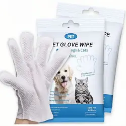 ZooVenture Guantes de limpieza para perros y gatos - 2 piezas