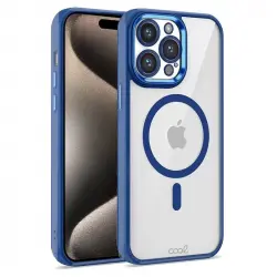 Cool Funda Magnética Transparente con Borde Marino para iPhone 15 Pro Max