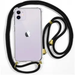 Cool Funda Negro con Cordón Liso para IPhone 11