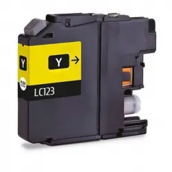 Inkpro Cartucho de Tinta Compatible con Brother LC123XL Amarillo