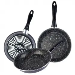 Magefesa K2 Gransasso Set 3 Sartenes de Acero Esmaltado 18/20/24cm