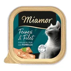 Miamor Feines & Filet 16 x 100 g - Ave pura y trucha