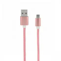 Mooov Cable Nylon Trenzado MicroUSB 1m Rosa